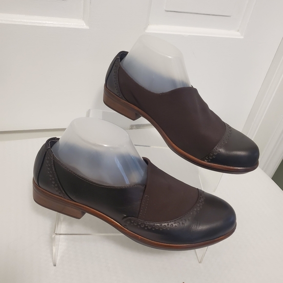 NAOT Brown Fabric Brogue Leather Loafer Shoes Size 40=9, Business Casual - Picture 9 of 12